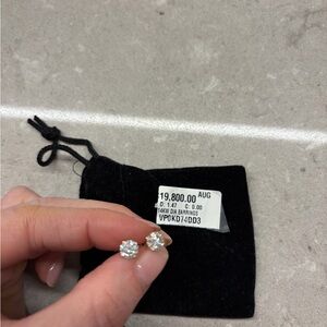 Effy White Gold 14k Diamond Stud Earrings 1.47